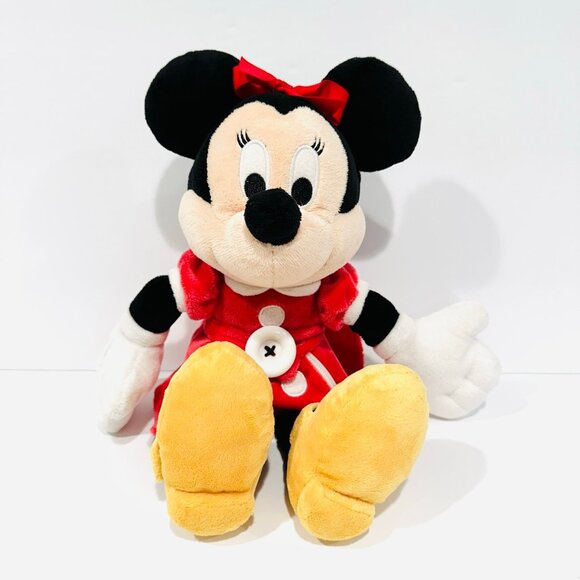 Disney Gund Minnie Mouse Teach Me to Dress Red Dress Plush - Picture 1 of 8